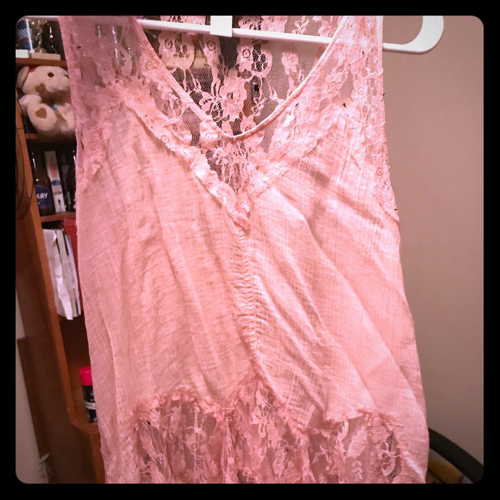 Pink lace top!